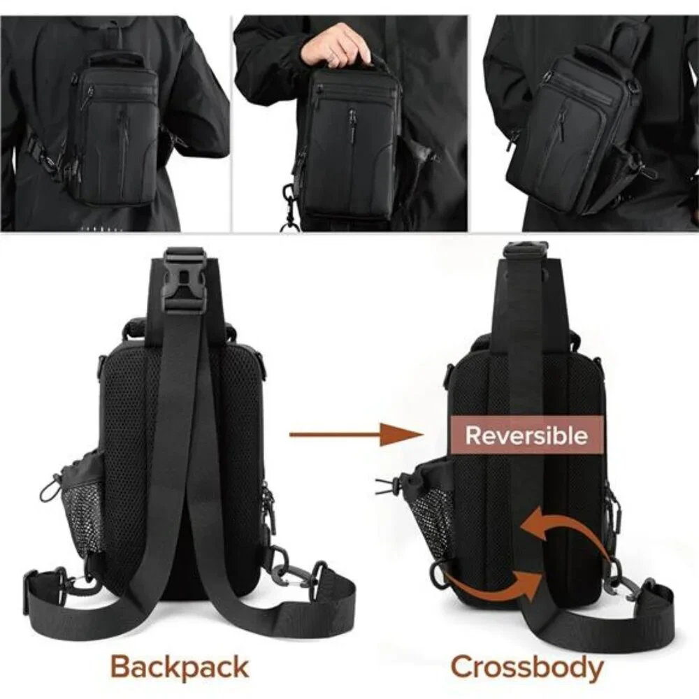 Anti theft crossbody sling backpack shoulder bag one strap travel daypack for me